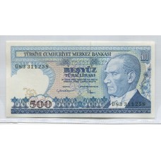 TURQUIA 500 LIRAS BILLETE SIN CIRCULAR, UNC